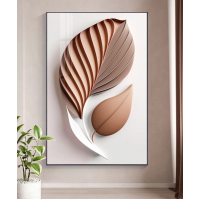 Decoration Home Wall Painting White And Pink Size 60*90 Cm Black Frame